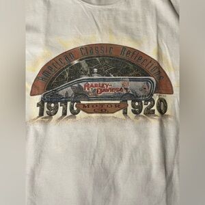 Harley Davidson 1910-1920 Shirt Villa Park Ride Chicago Vintage Double Stitch M